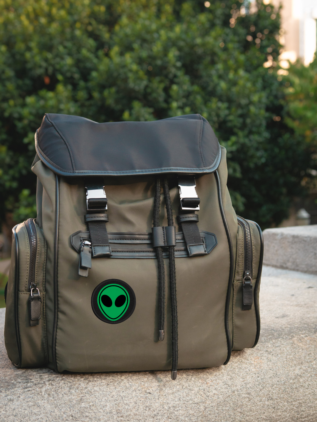 Neon Alien Embroidered Patch