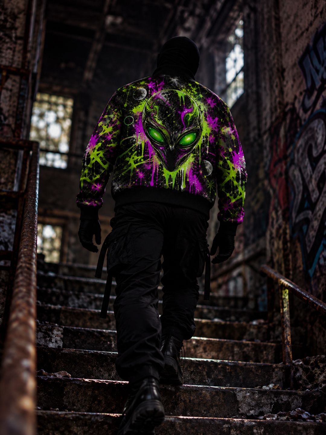 Alien Splash Bomber Jacket