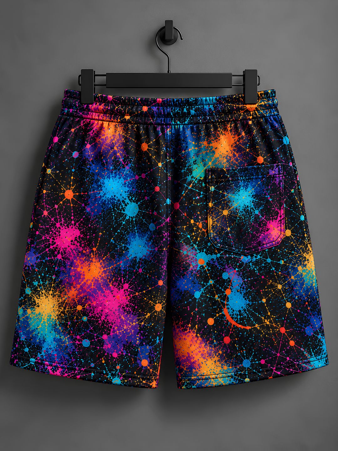Cosmic Splatter Printed Shorts