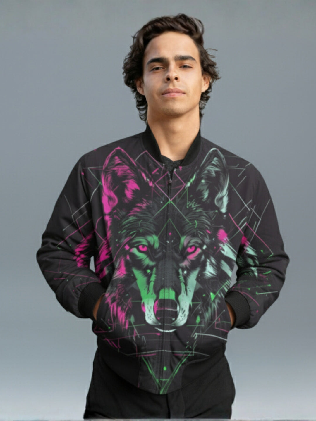 Free Spirits Bomber Jacket - UV Glow Garaphics