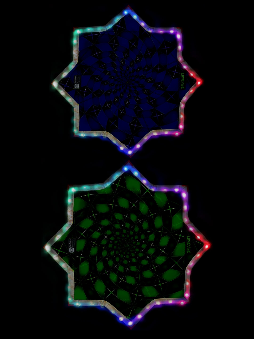 Vortex Dual-Sided Glow Dapo| UV Reactive & LED Variants