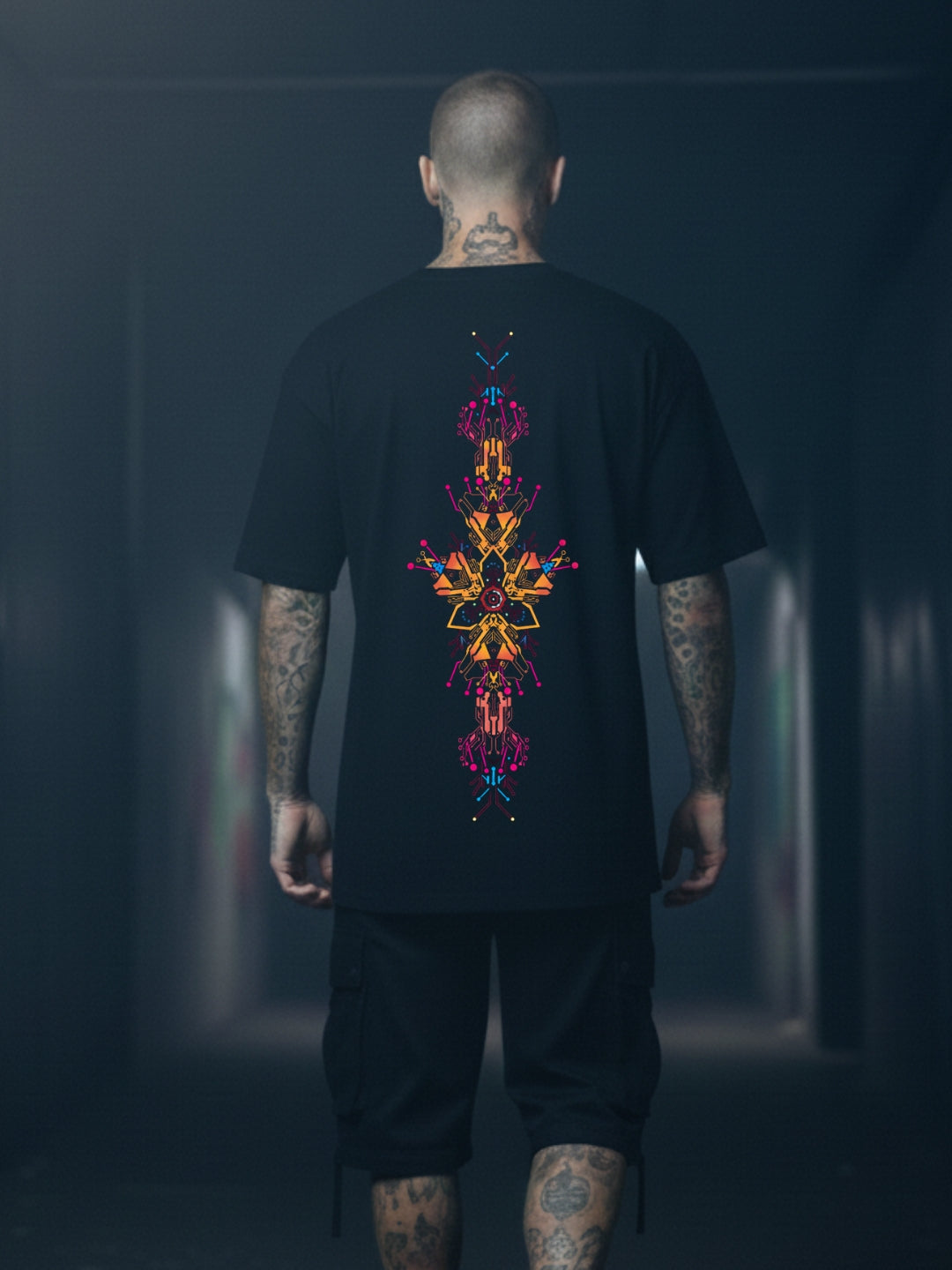 Geometric Glow Oversized T-Shirt