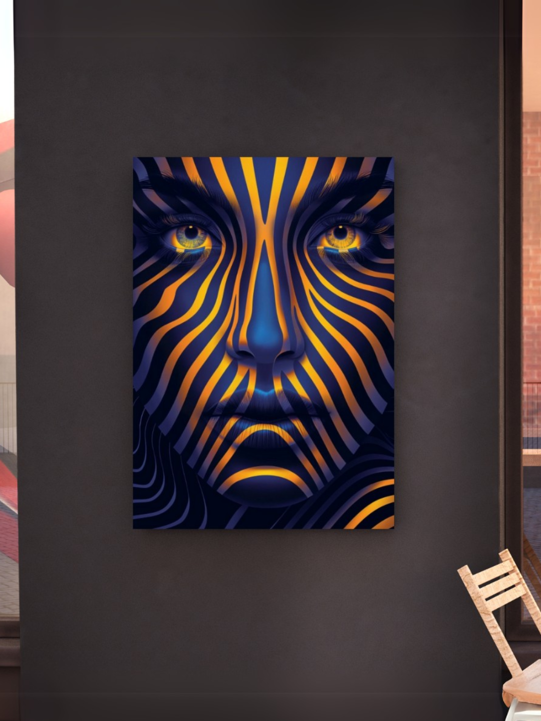 Hypnotic Veil Framed Canvas Art