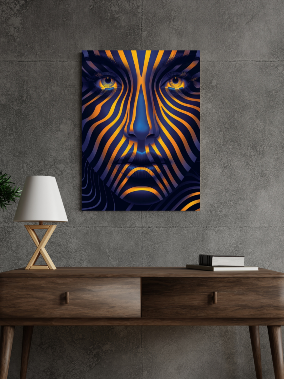 Hypnotic Veil Framed Canvas Art