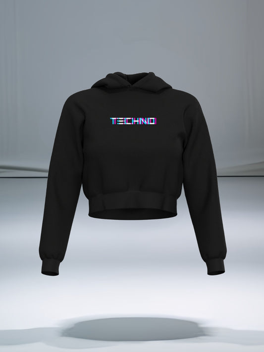 TECHNO Crop Hoodie