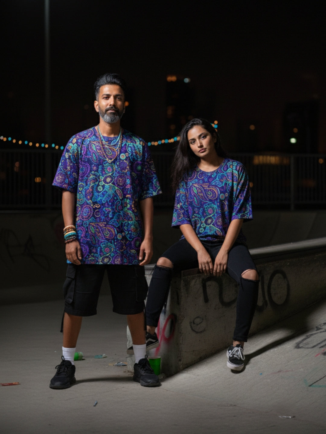 Paisley Print Oversized T-Shirt – Unisex