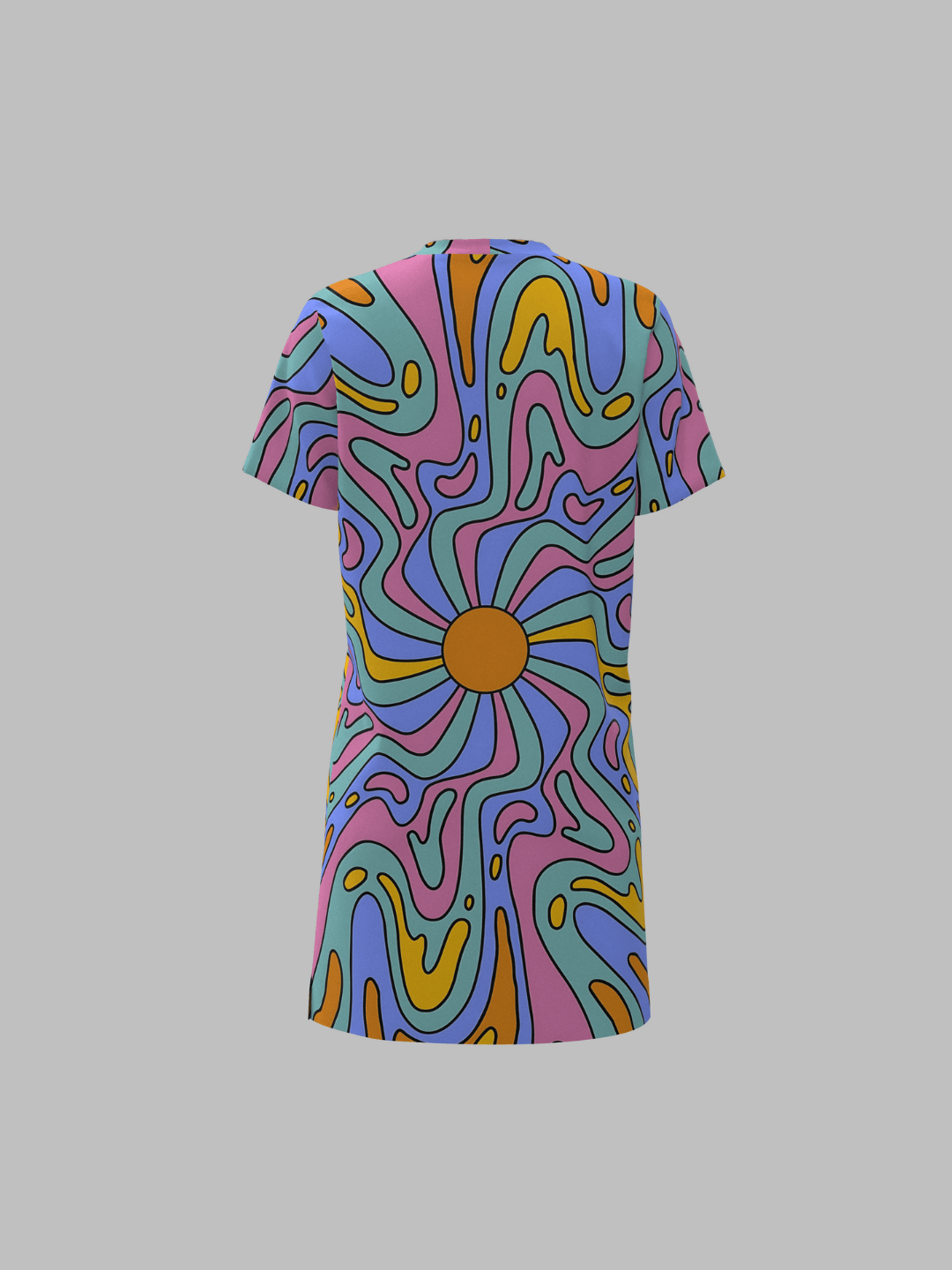 Retro Wave T-Shirt Dress