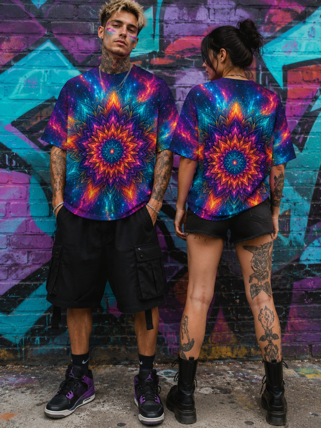 Starburst Mandala Oversized T-Shirt