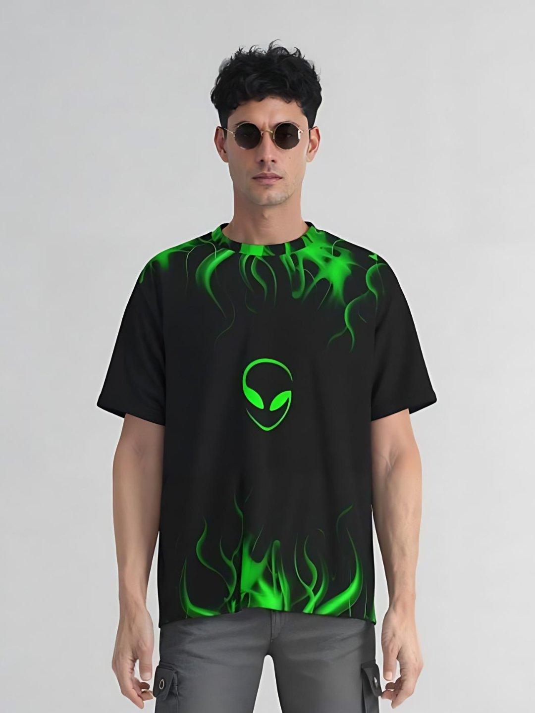 Alien Flame Oversized T-Shirt - Lume vibe
