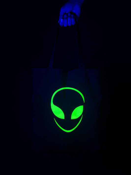 Alien Zipper Tote Bag