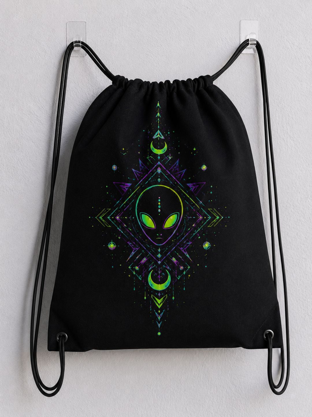 Alien Drip Drawstring Bag