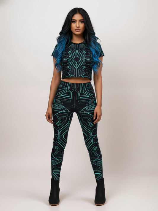Circuit Leggings & Crop Top Set