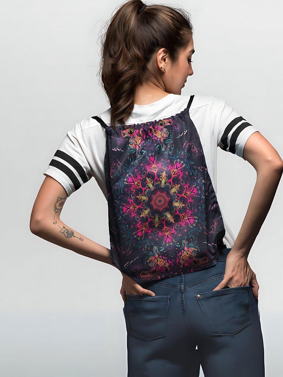 Cosmic Mandala Drawstring Bag - Unisex - Lume vibe