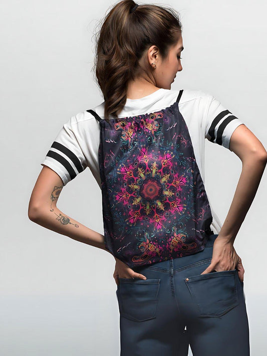 Cosmic Mandala Drawstring Bag - Unisex - Lume vibe