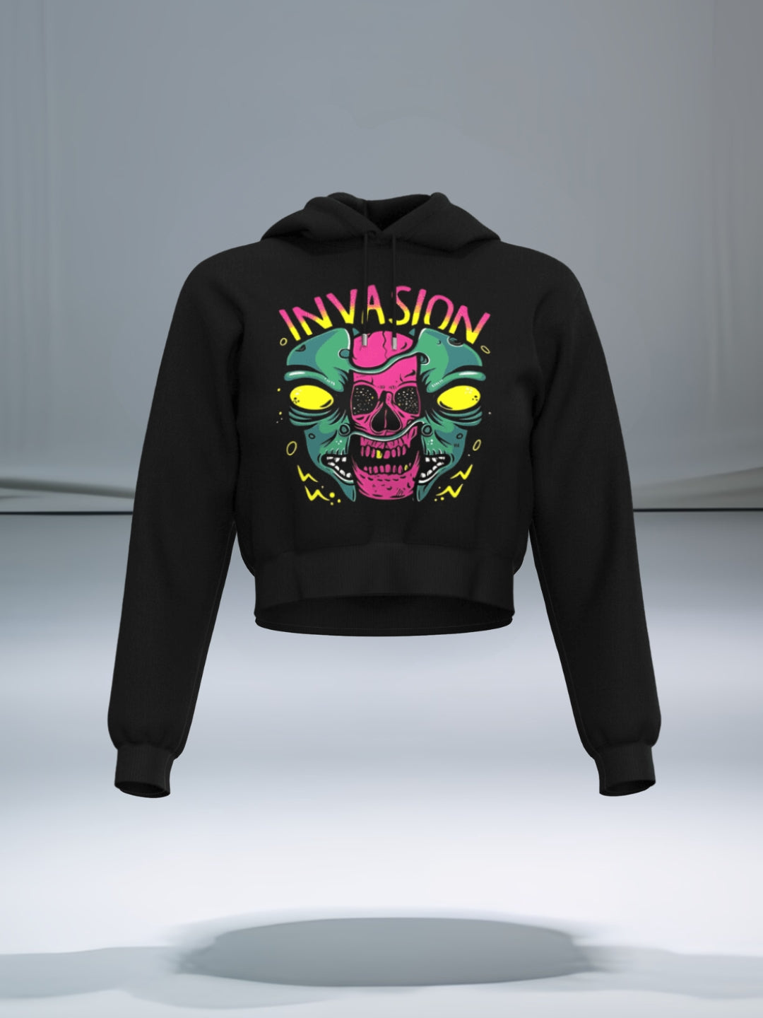 ALIEN Invasion Crop Hoodie