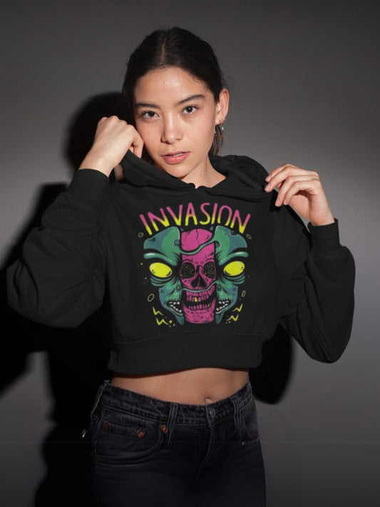 ALIEN Invasion Crop Hoodie