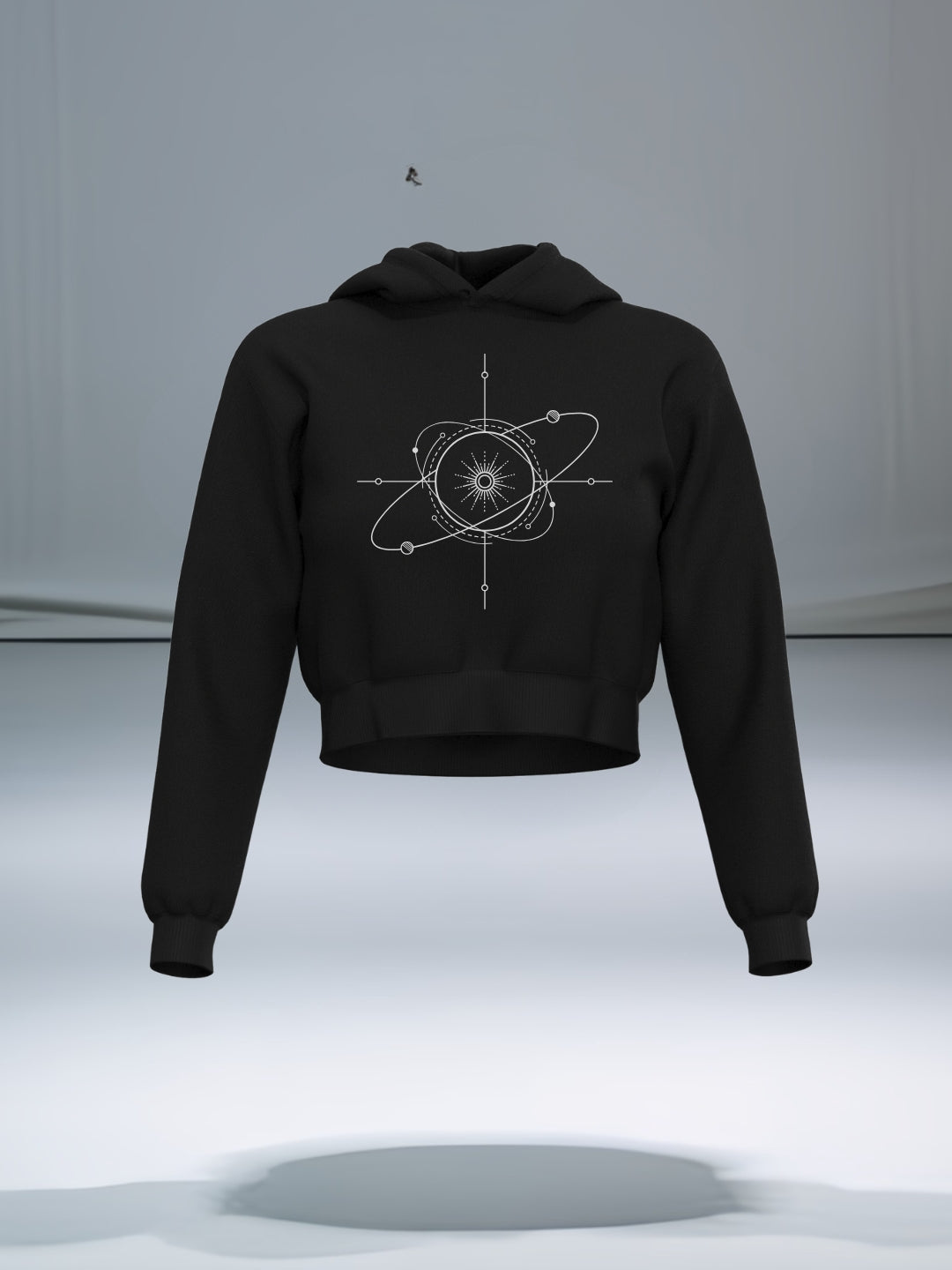 Cosmic Orbit Crop Hoodie