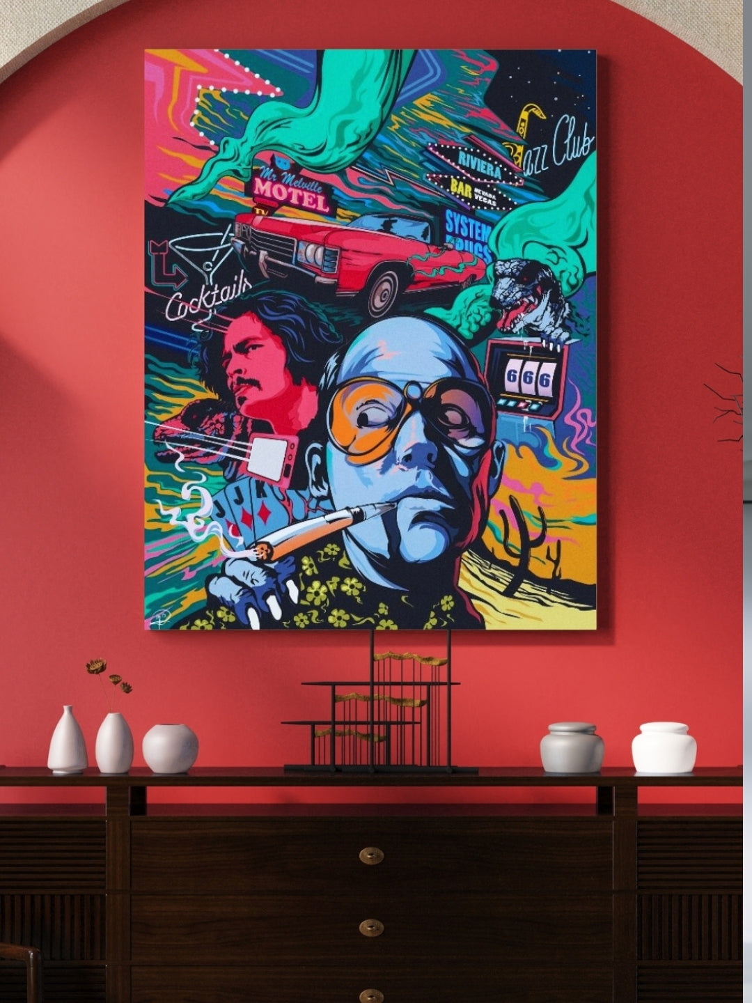 Retro Pop Framed Canvas Wall Art