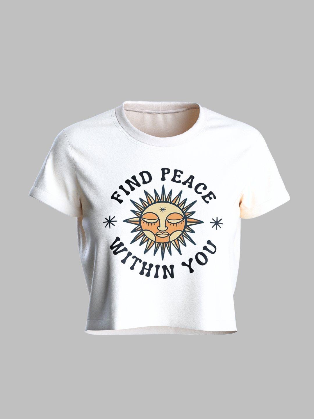 Find Peace Within You Women's Crop Top - Lume vibe