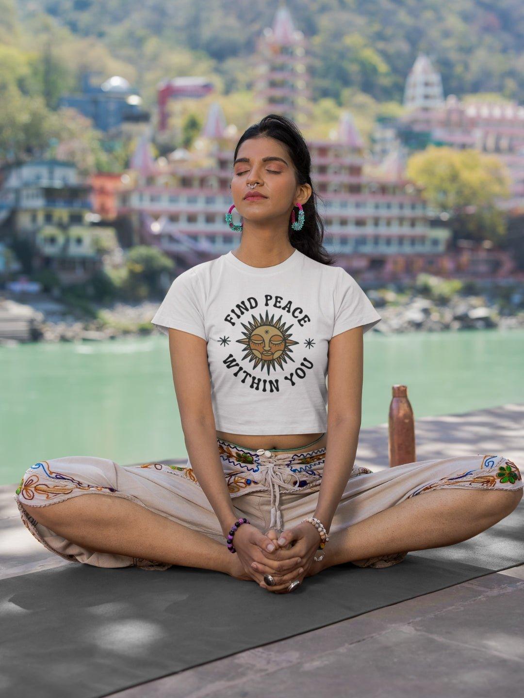 Find Peace Within You Women's Crop Top - Lume vibe