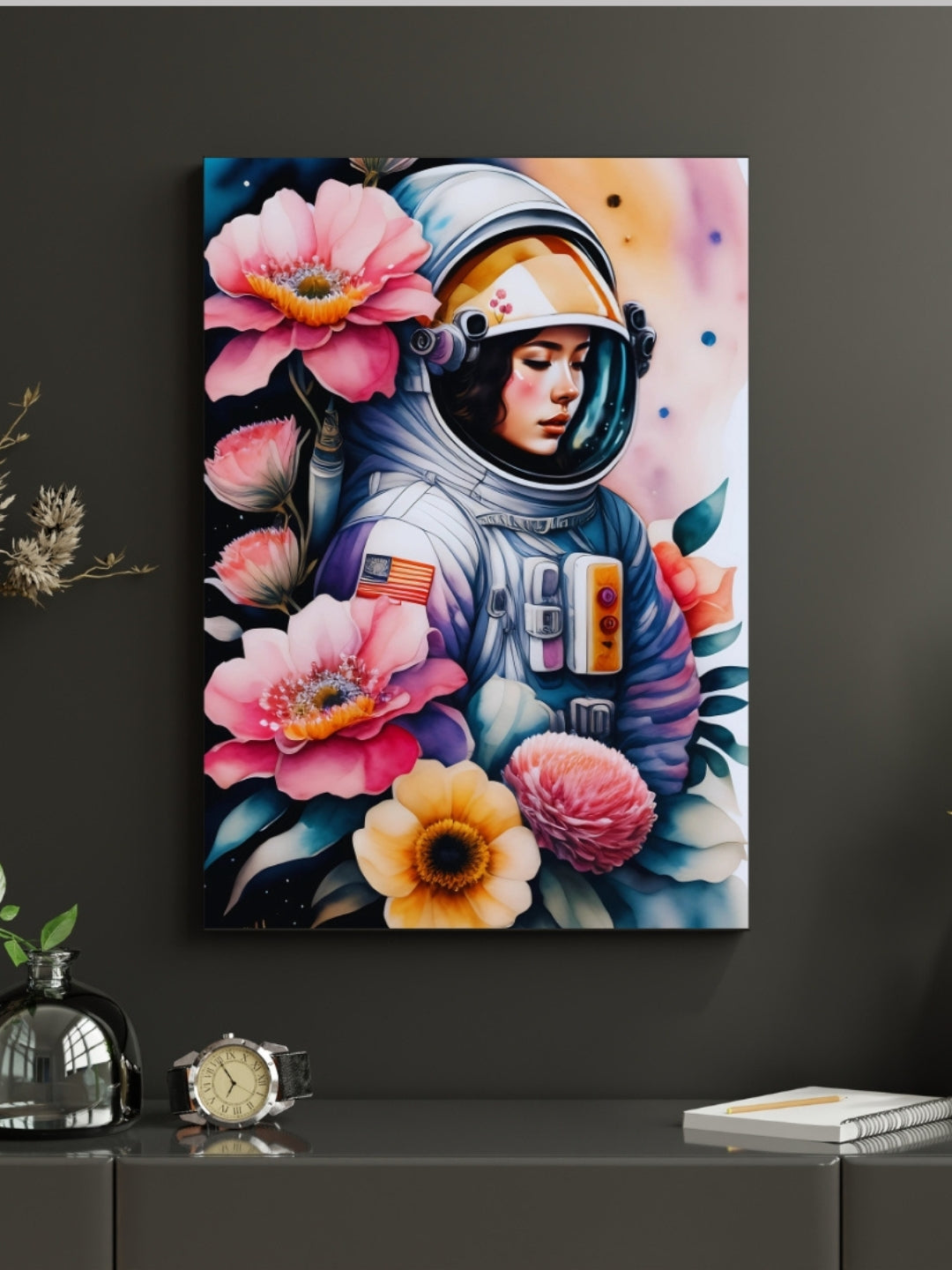 Floral Voyager – Framed Canvas Art