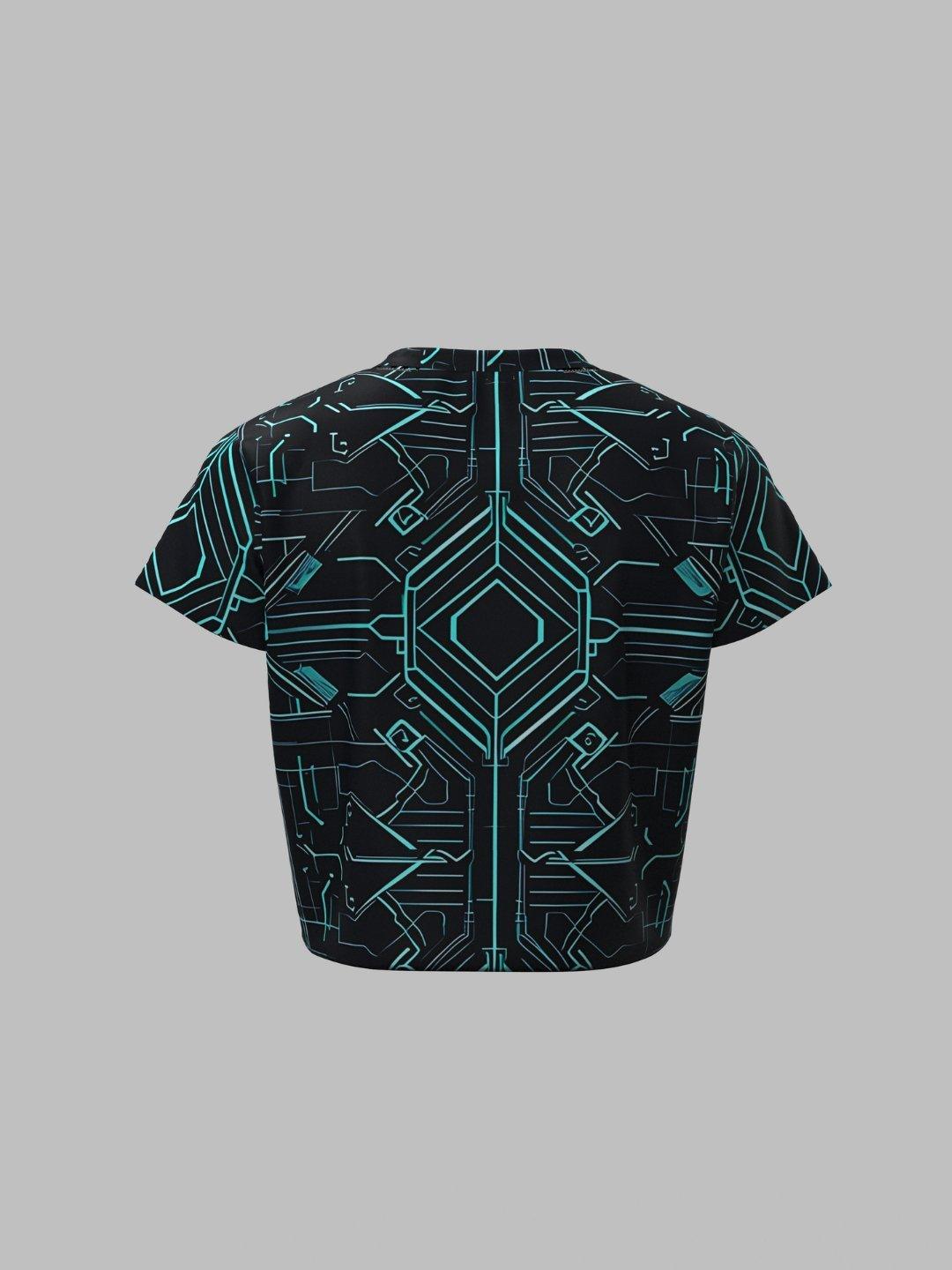 Futuristic Circuitry Crop Top - Lume vibe
