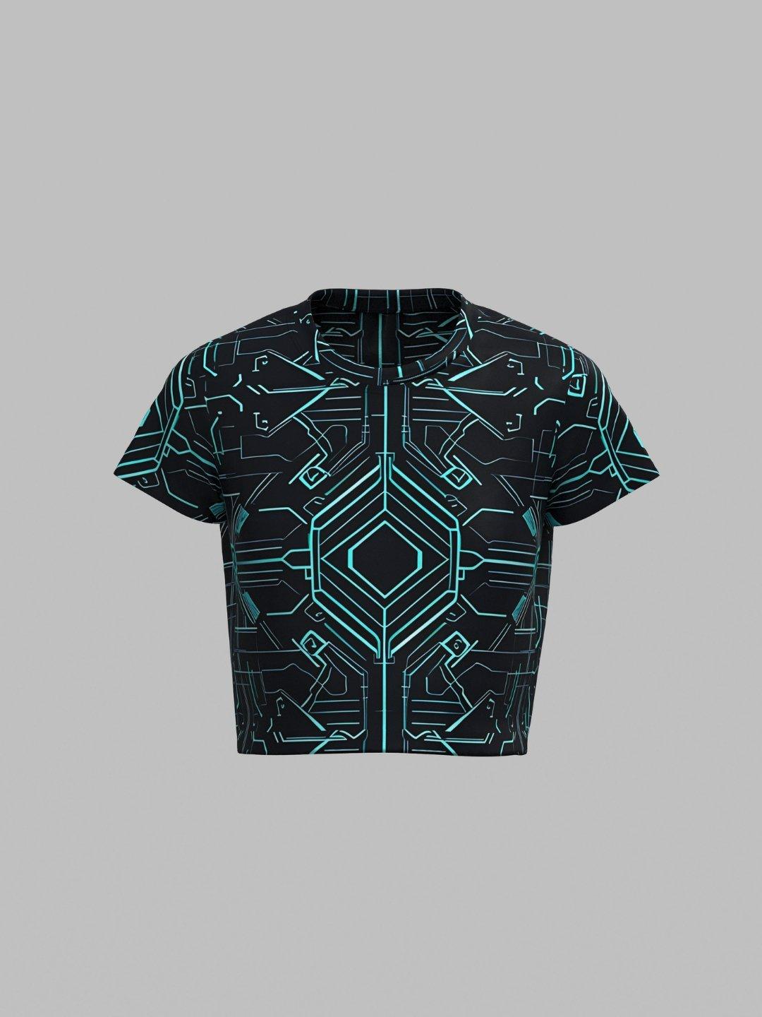 Futuristic Circuitry Crop Top - Lume vibe