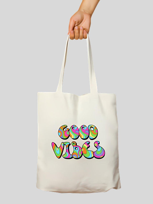 Good Vibes Unisex Zipper Tote Bag - Lume vibe