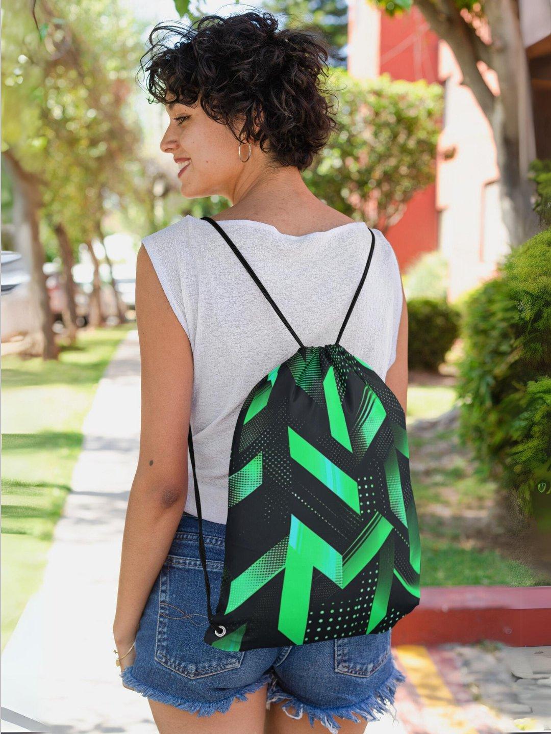 Green Matrix - Drawstring Bag - Unisex - Lume vibe