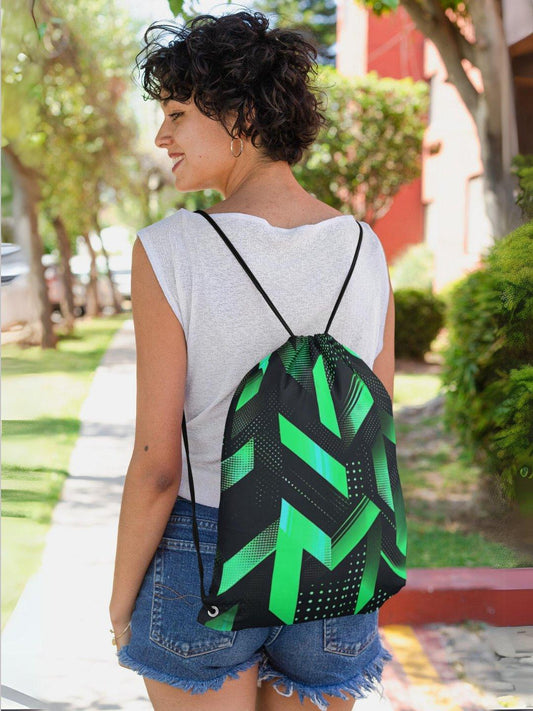 Green Matrix - Drawstring Bag - Unisex - Lume vibe
