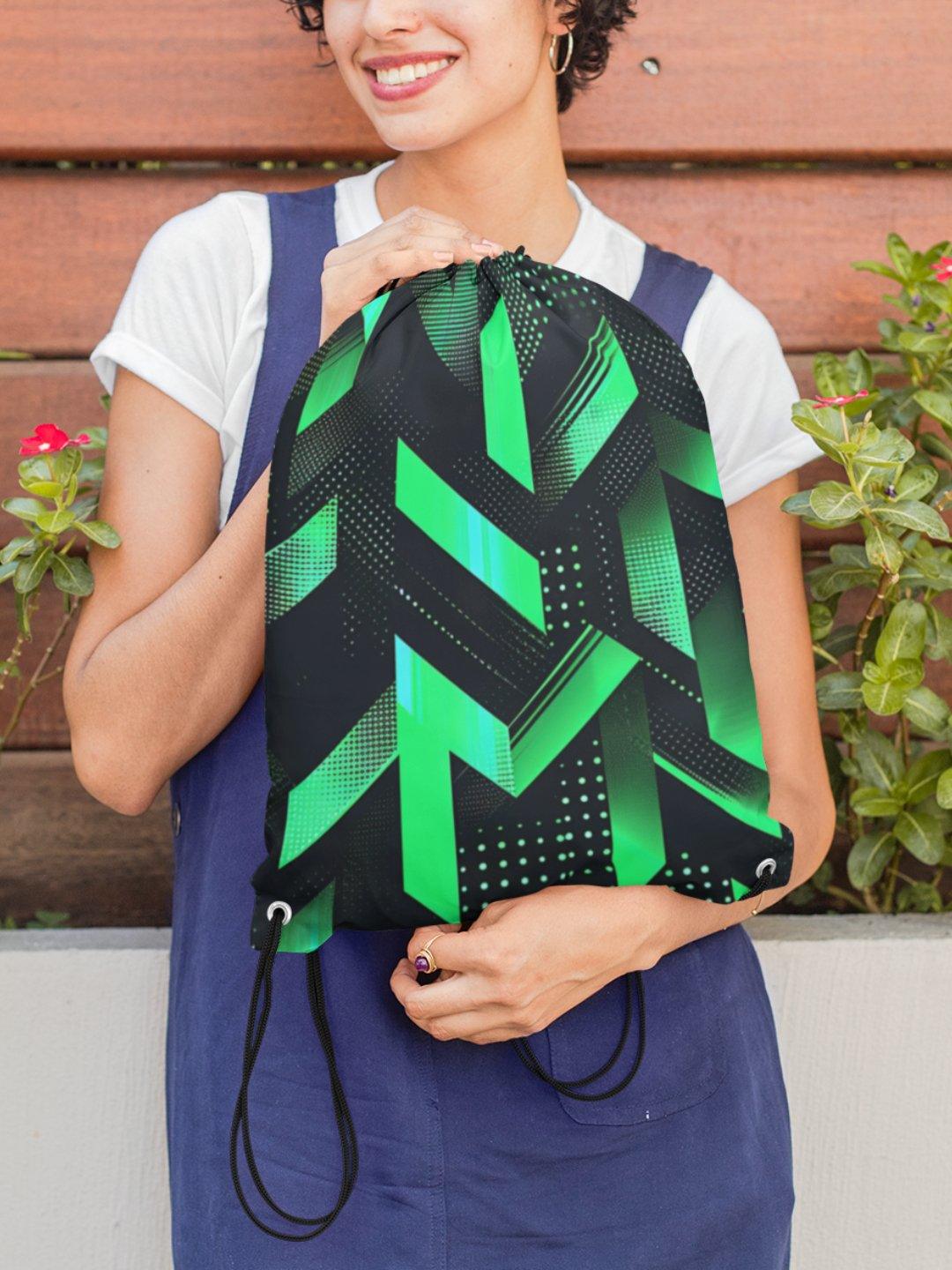 Green Matrix - Drawstring Bag - Unisex - Lume vibe