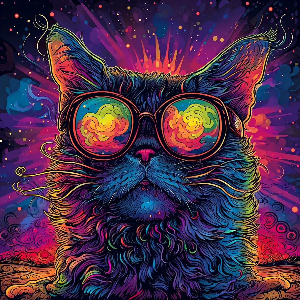 Groovy Cosmic Cat - Lume vibe