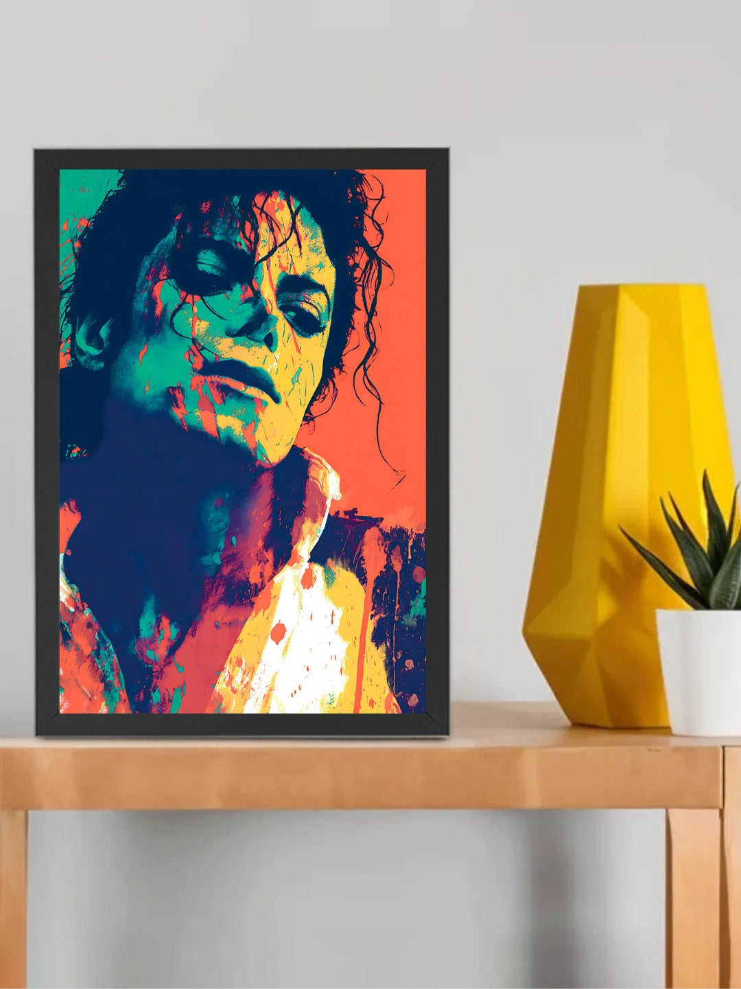 Vibrant Pop Art Portrait Framed Wall Art