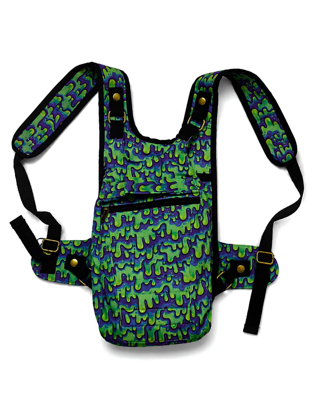 Neon Drip Ninja Backpack – Unisex Festival Bag