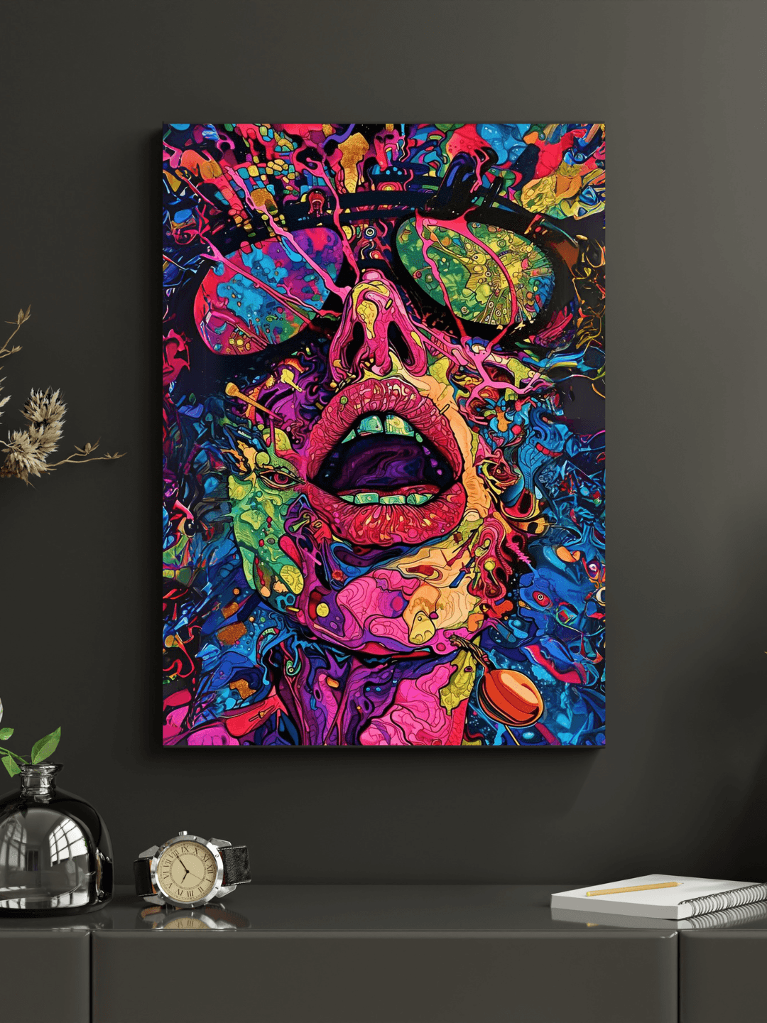 Surreal Expression Framed Canvas Art