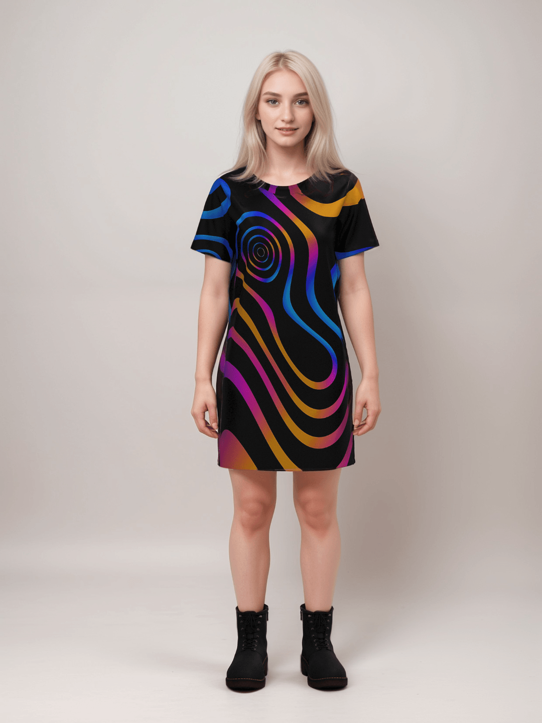 Neo Vibes T-Shirt Dress