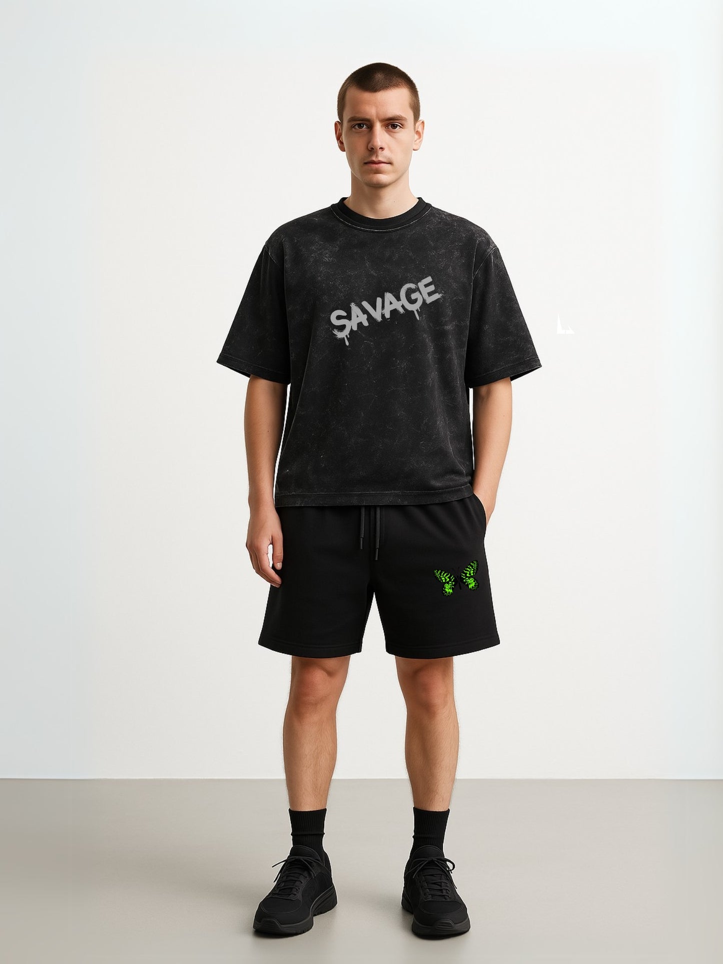 SAVAGE Stone Wash Oversized Tee