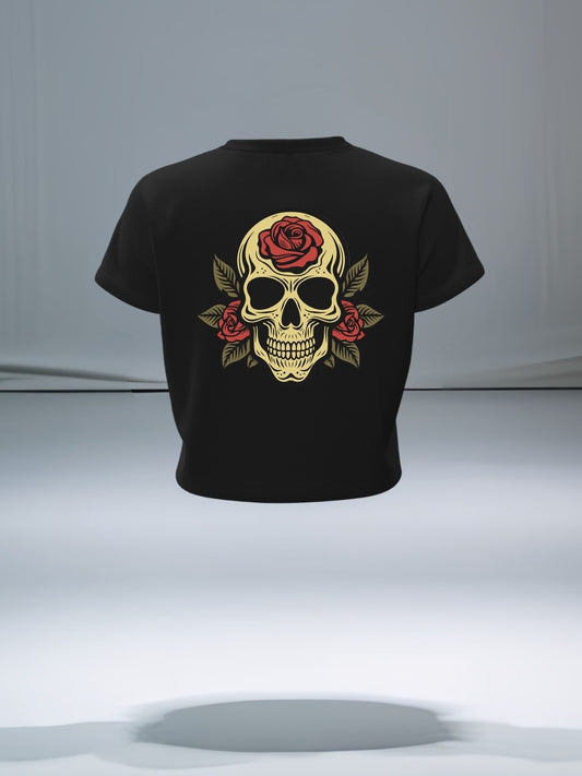 Crimson Skull Crop Top