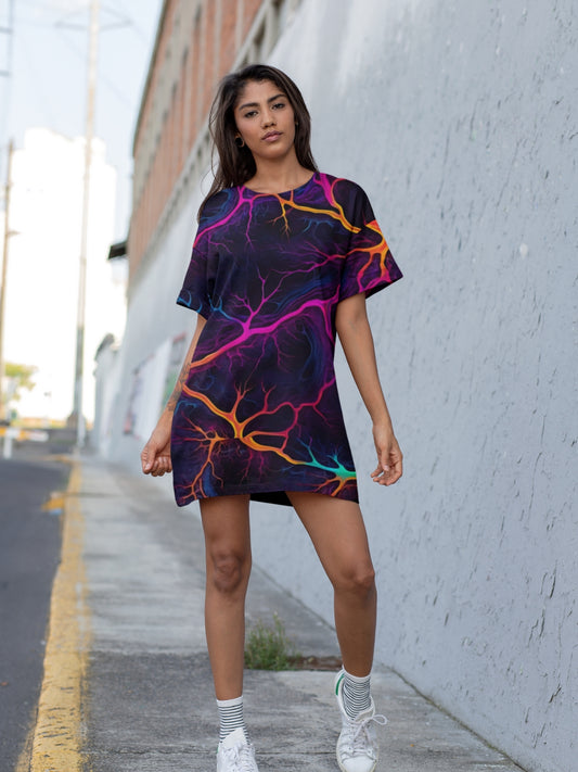 Neural Spark T-Shirt Dress
