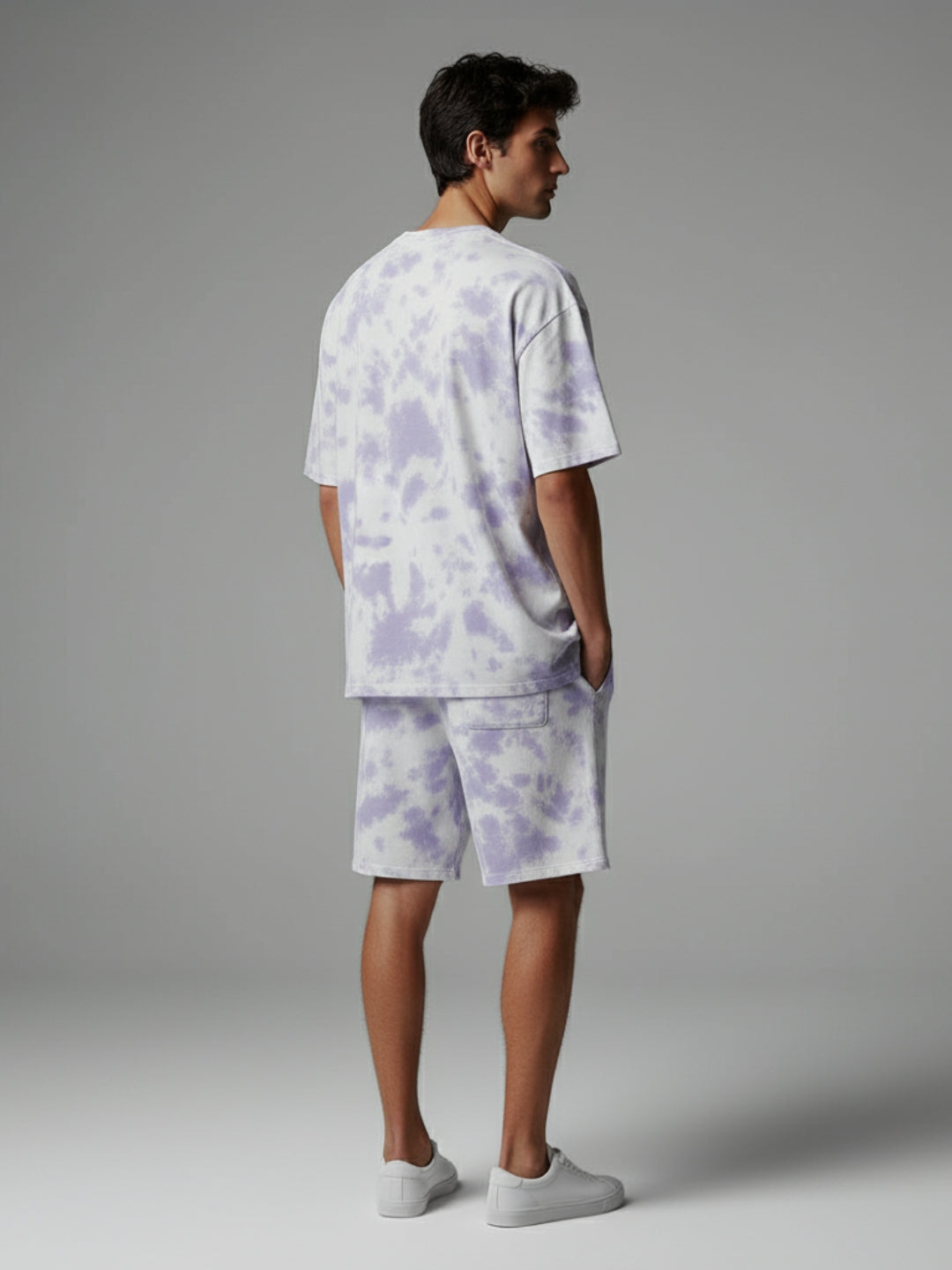 Lavender White Tie-Dye Co-ord Set