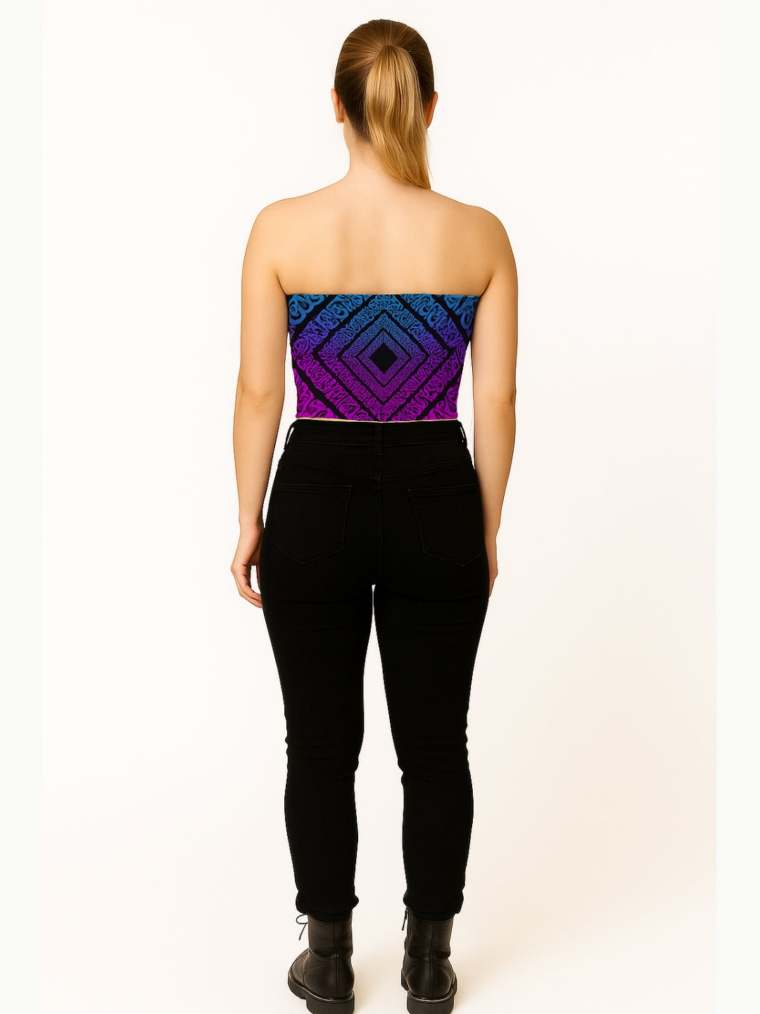 Galaxy Script Tube Top