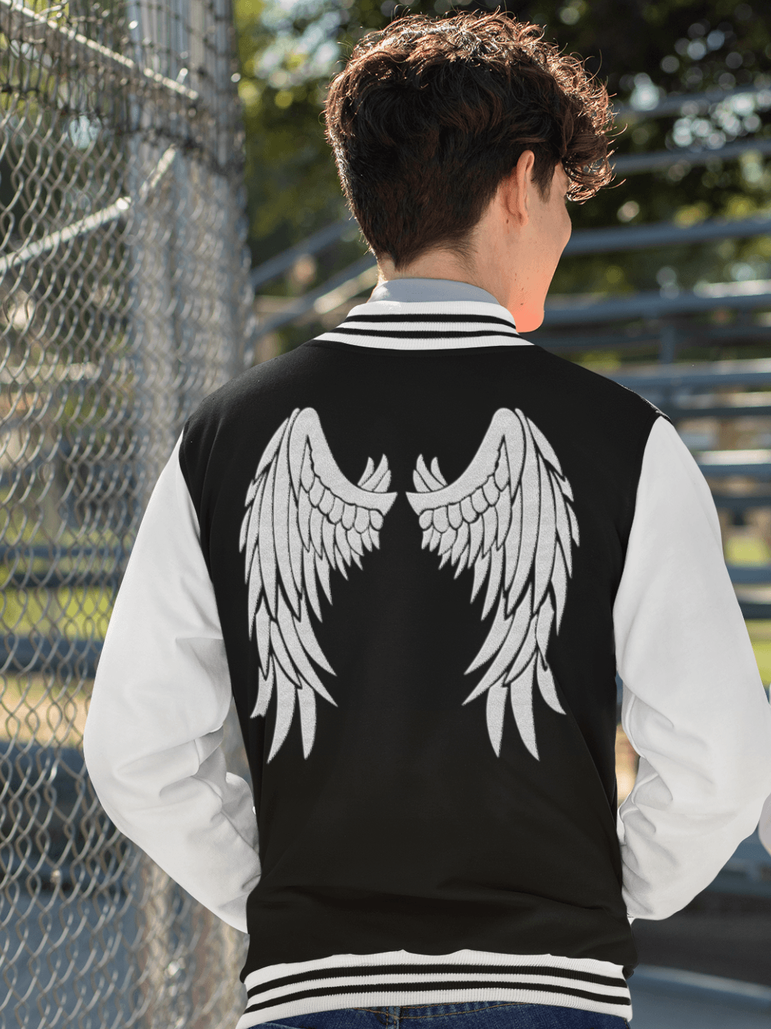 Angel Wings Varsity Jacket - Unisex