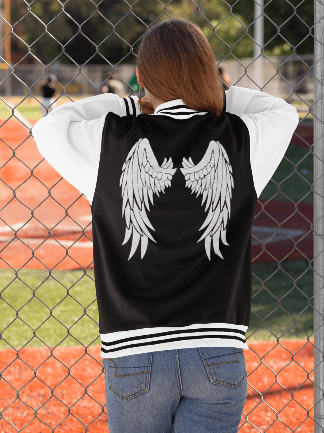 Angel Wings Varsity Jacket - Unisex