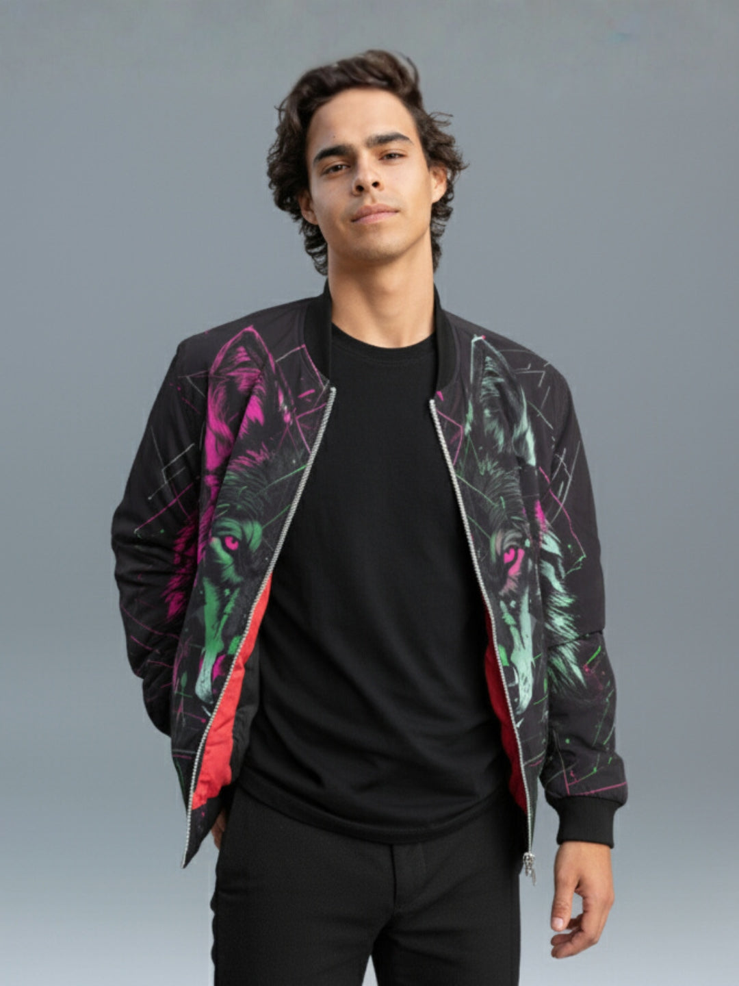 Free Spirits Bomber Jacket - UV Glow Garaphics