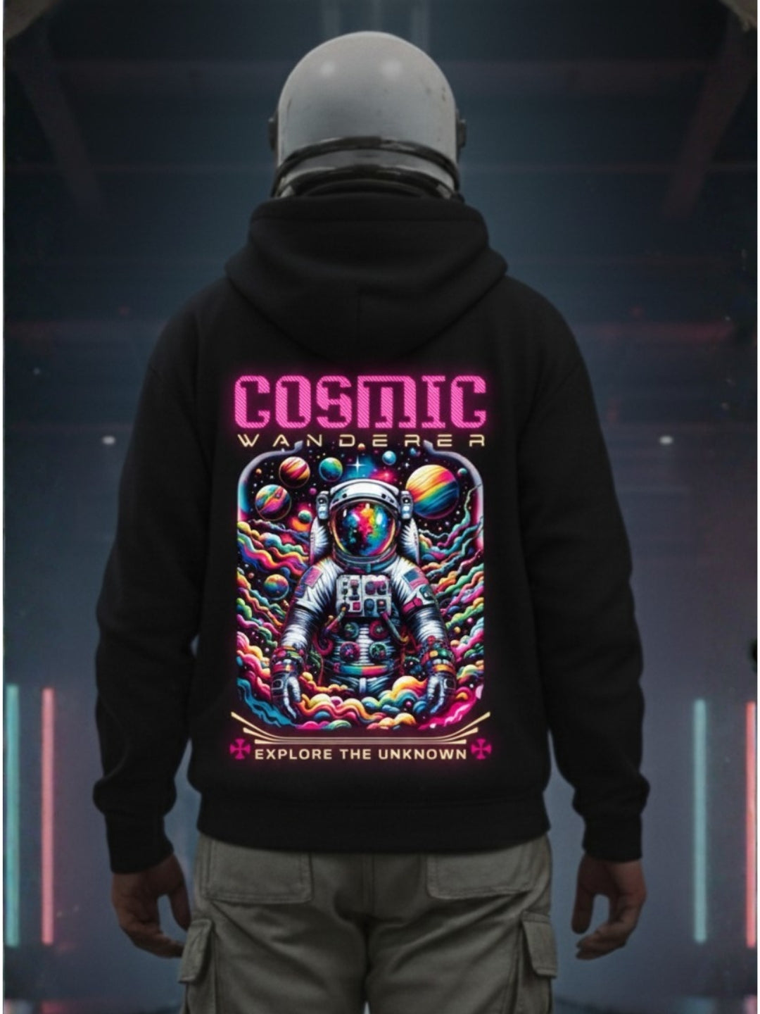 Cosmic Wonder: UV Glow Hoodie