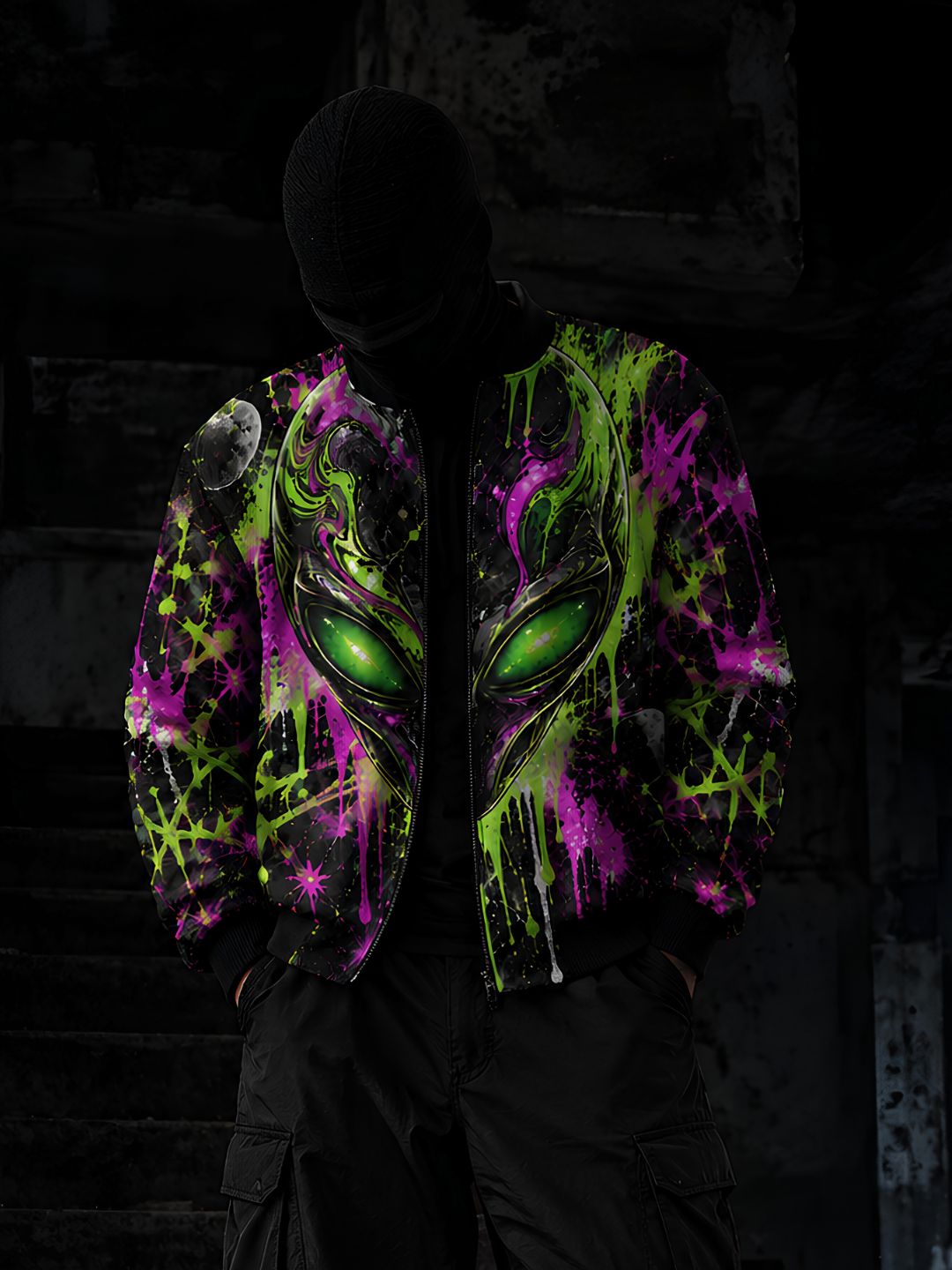 Alien Splash Bomber Jacket