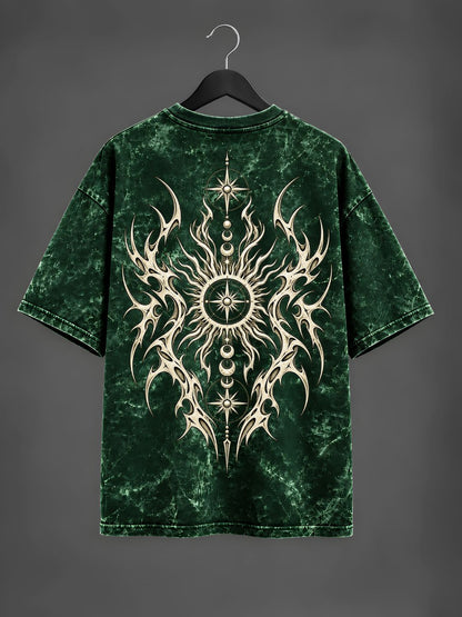 Astral Rune Acid Wash Oversized T-Shirt