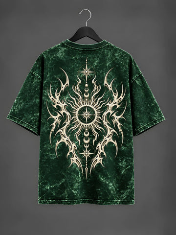 Astral Rune Acid Wash Oversized T-Shirt