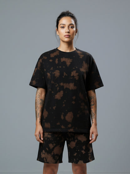 Brown Black Tie-Dye Co-ord Set