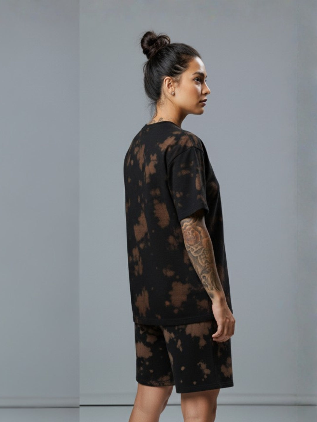 Brown Black Tie-Dye Co-ord Set
